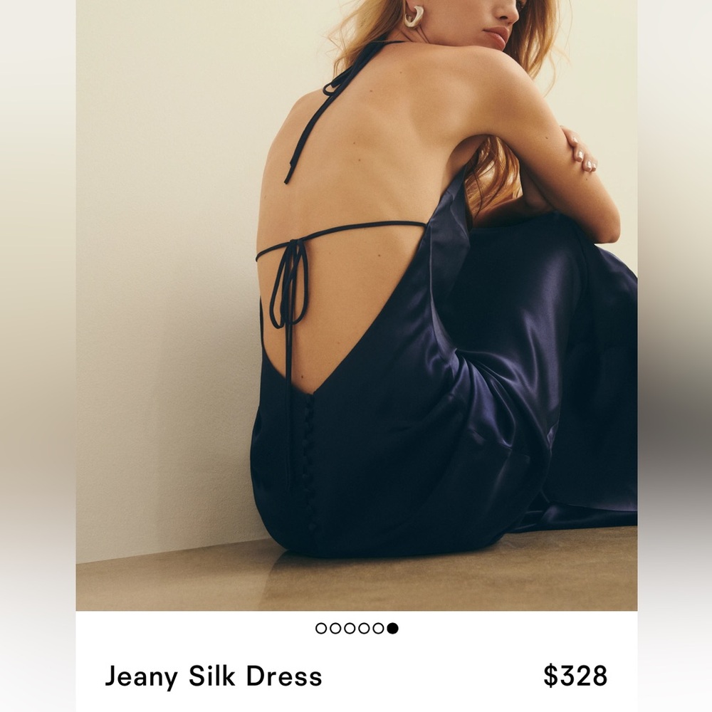 NWT REFORMATION JEANY SILK DRESS